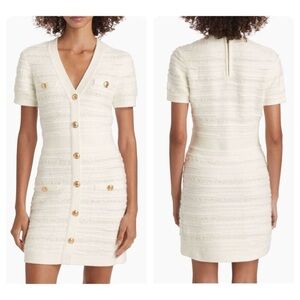 Milly Kennedy Textured V-Neck Knit Mini Dress NWT